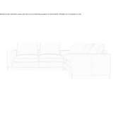 5-seater corner leather sofa McKail