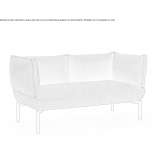 Sofa materiałowa 2-osobowa Skreia