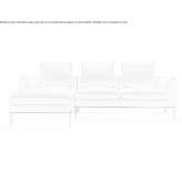 3-seater fabric sofa with a chaise longue Huacho