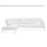 Sofa materiałowa 3-osobowa z szezlongiem Rakovnik