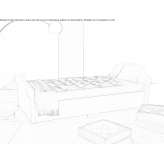 Sectional fabric sofa bed with removable cover Valmorea