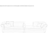 5-seater velvet sofa Metter