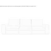 Leather 3-seater sofa Ransart
