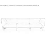 Sofa materiałowa 4-osobowa Clydach