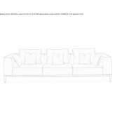 Leather 4-seater sofa Jauca