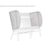 Dwuosobowa sofa z wysokim oparciem Mayet