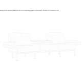 3-seater fabric sofa Tetiz