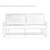 Two-seater velvet sofa Gema