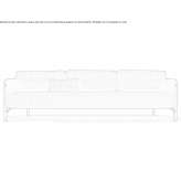 Sofa materiałowa 3-osobowa Bazaliya