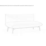 Sofa materiałowa 2-osobowa Meduno