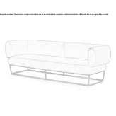 Sofa materiałowa 3-osobowa Honda