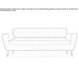 Tapicerowana 3-osobowa sofa wypoczynkowa Iacobeni
