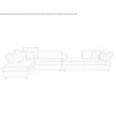 7-seater velvet sofa with a chaise longue Metter