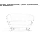 2-osobowa sofa wypoczynkowa z tkaniny Lambach