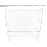 Two-seater sofa with high backrest Trissino
