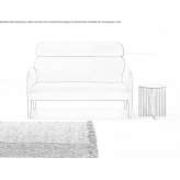 Fabric sofa with high backrest Lemu