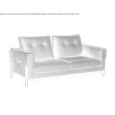 Sofa materiałowa 2-osobowa Esquina