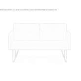 Two-seater fabric sofa with a removable cover Downton