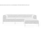 Sectional modular 3-seater fabric sofa Grafrath