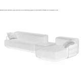 Folding sectional fabric sofa with a chaise longue Luyando