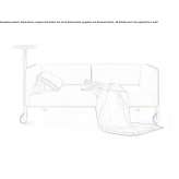 Two-seater sectional sofa on wheels Castine