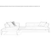 Sectional sofa with integrated coffee table Parauta