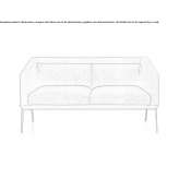 Sofa materiałowa 2-osobowa Eimen