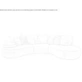Zakrzywiona sofa nabuk Temuco