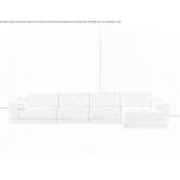 Sofa materiałowa ze zdejmowanym pokrowcem i szezlongiem Eslida