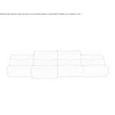 Modular fabric sofa with a chaise longue Arguvan