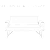 Dwuosobowa, tapicerowana sofa z tkaniny Caujul