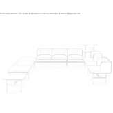 Modułowa sofa segmentowa z tkaniny Dalboset