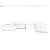 Corner quilted sectional sofa in fabric Deyskoye