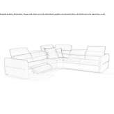 Kompaktowa rozkładana sofa z półwyspem kontenerowym Capleni