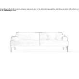 Leather 2-seater sofa Restigne