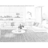 Sectional fabric sofa with removable cover Monleale