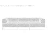 Segmentowa modułowa 3-osobowa sofa materiałowa Grafrath