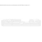 Sectional fabric sofa Cerasu