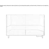 Fabric sofa with high backrest Worksop