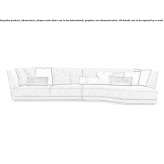 Segmentowa sofa materiałowa Agnosine
