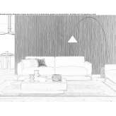 Sofa materiałowa 2-osobowa Aksakovo