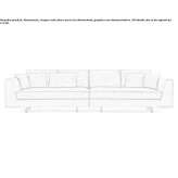Sofa materiałowa segmentowa ze zdejmowanym pokrowcem Oberbiel
