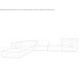 6-seater modular sofa made of fabric Banff