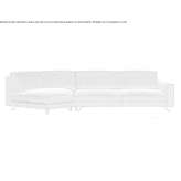 Curved 4-seater fabric sofa Ofena