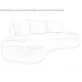 Curved fabric sofa Boden