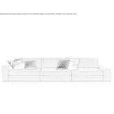 Segmentowa sofa materiałowa Turdas