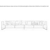 Sectional fabric sofa Melchnau