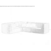 Modular 4-seater fabric sofa Banff