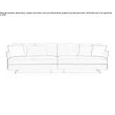 Sofa materiałowa segmentowa ze zdejmowanym pokrowcem Oberbiel