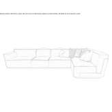 Leather sectional 7-seater sofa Sarcoxie